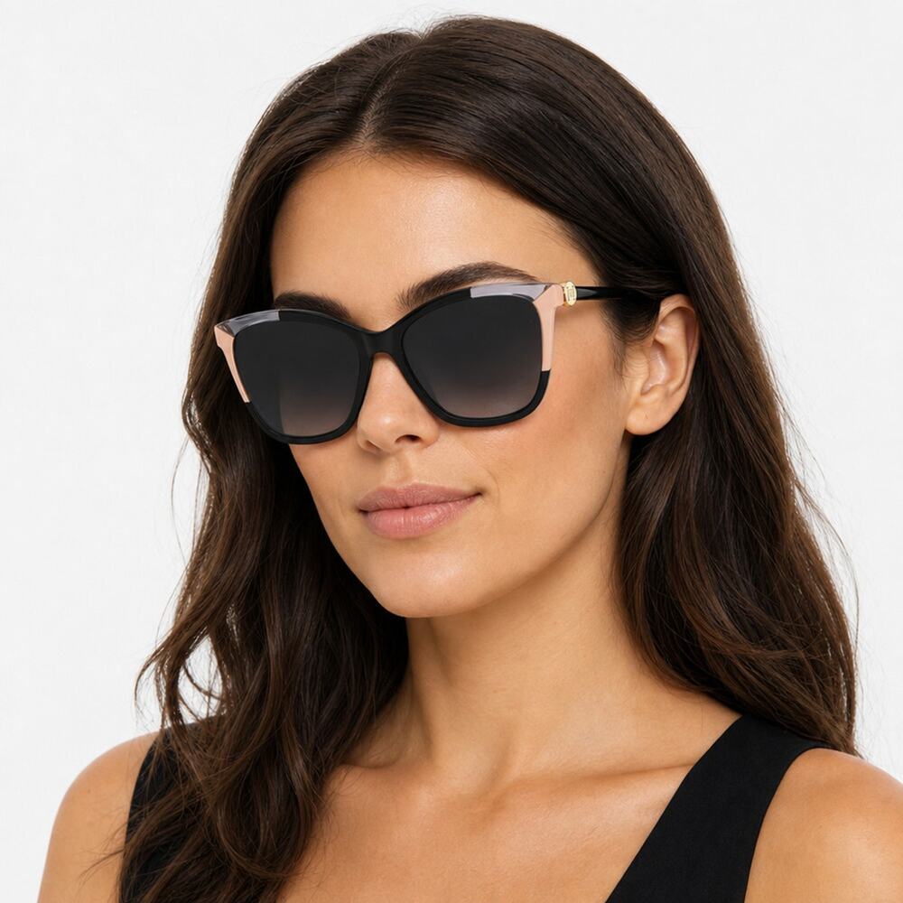 NEW Carolina Herrera CH 0052/S 0KDX9O Black/Nude Sunglasses authentic